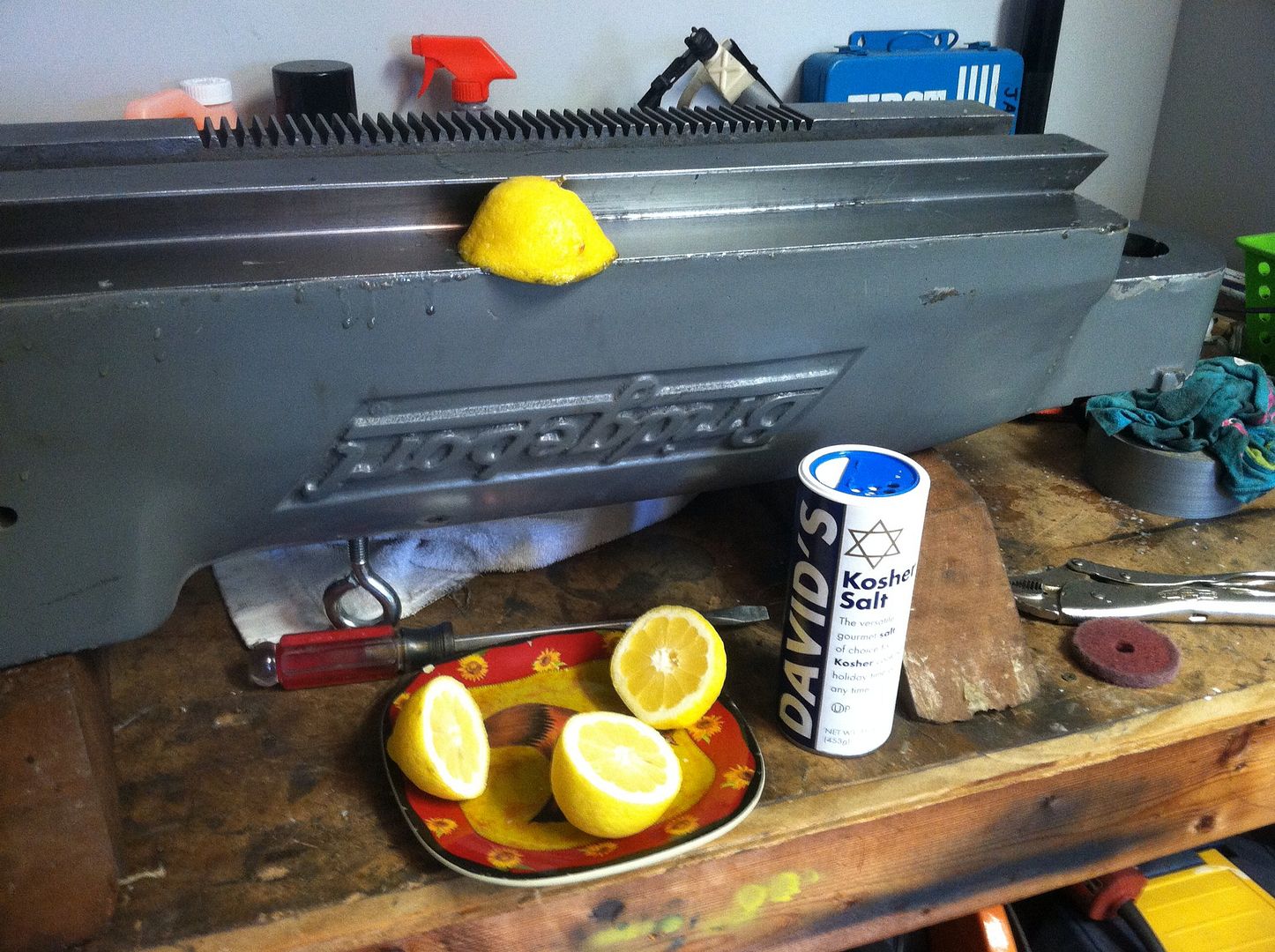 South Bend Lathes Remove rust stains from lathe bed Practical